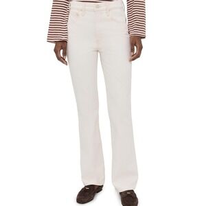 NWT Mother The Scooter Skimp Jeans Womens Natural Selection Off-White 32